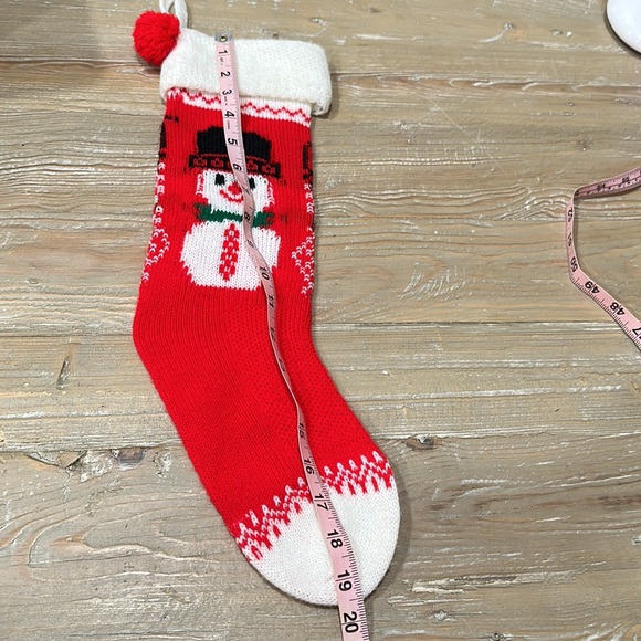 Vintage Knit Snowman Christmas Stocking - Picture 7 of 7
